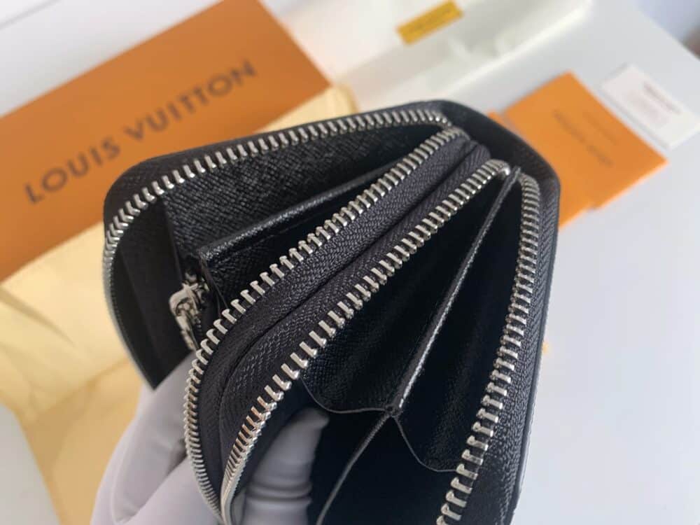 LOUIS VUITTON LONG DOUBLE ZIPPER WALLET DAMIER GRAPHITE CANVAS 19CM - Image 9