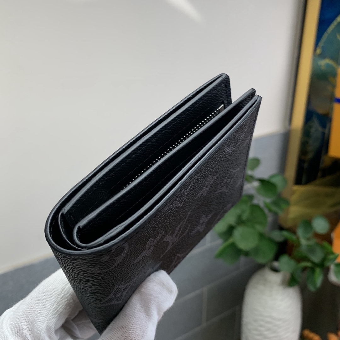 LOUIS VUITTON AMERIGO WALLET MONOGRAM CANVAS IN BLACK 11CM N60053 - Image 7