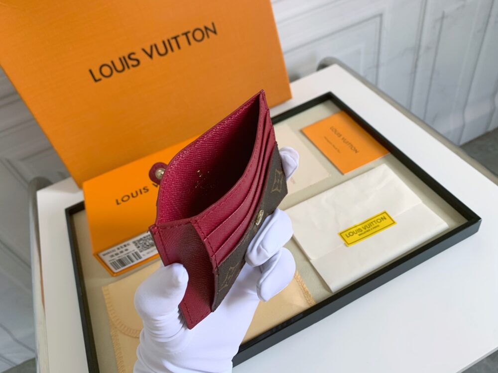 LOUIS VUITTON MULTI CARD HOLDER WALLETS DARK PINK 11CM M66532 - Image 7