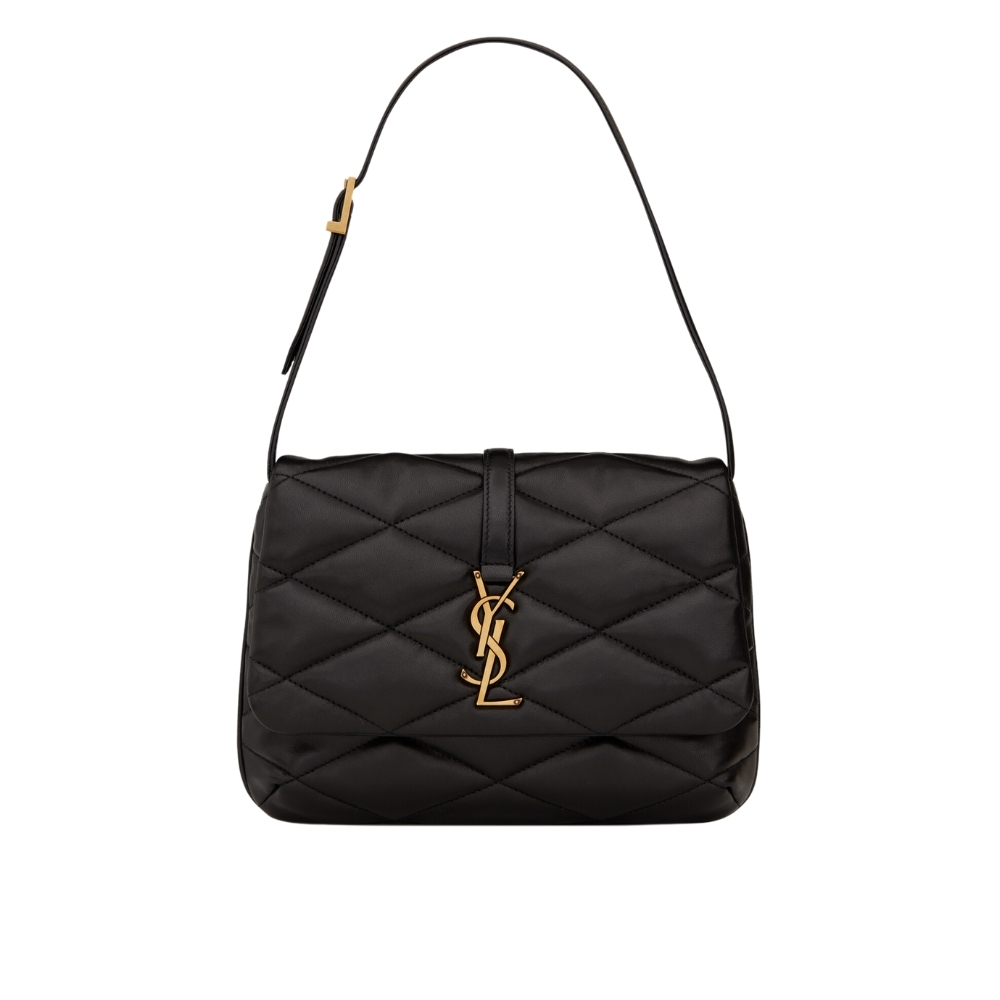 SAINT LAURENT LE 57 HOBO BAG IN QUILTED BLACK 21CM 698567AAAO01000