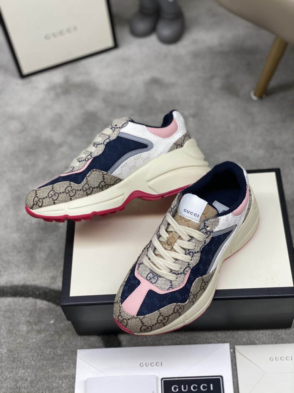 GUCCI WMNS GG RHYTON BEIGE WHITE PINK 620185 99WF0 4371 - Image 7