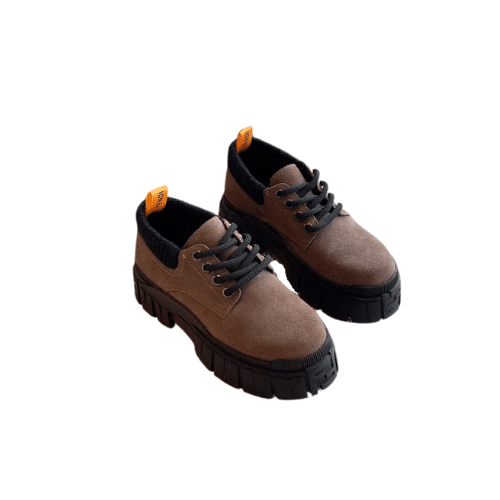 FENDI FORCE LEATHER LACE UPS BROWN