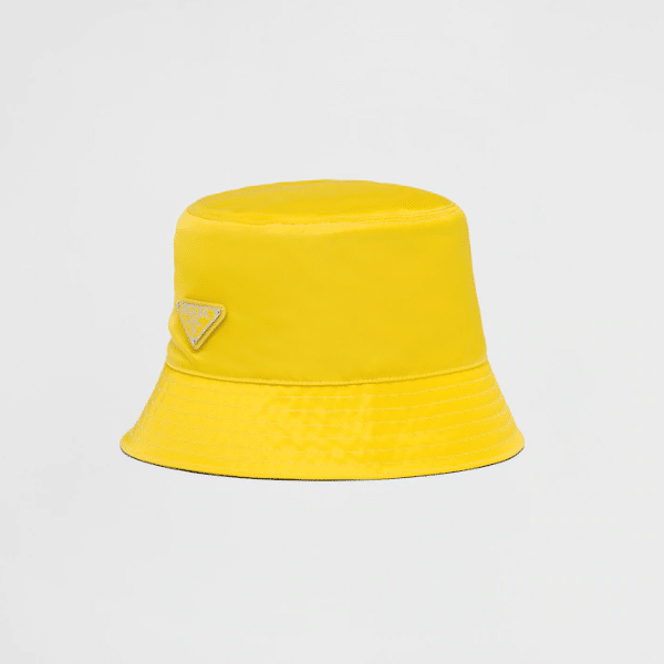 PRADA RENYLON BUCKET HAT SLIVER YELLOW