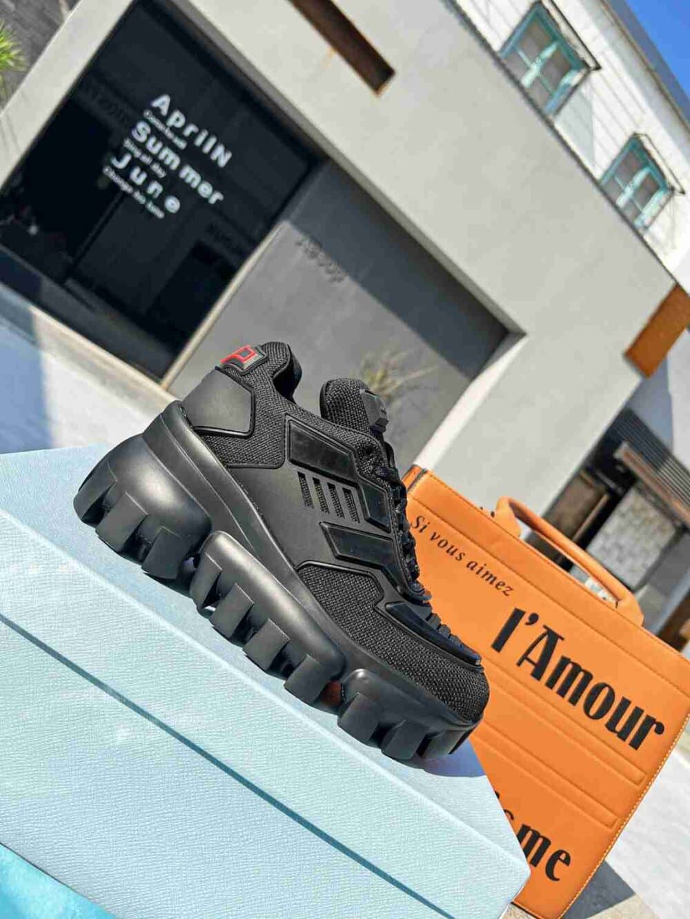 PRADA CLOUDBUST THUNDER SNEAKERS BLACK 1E819L3KR2F0002F050 - Image 6