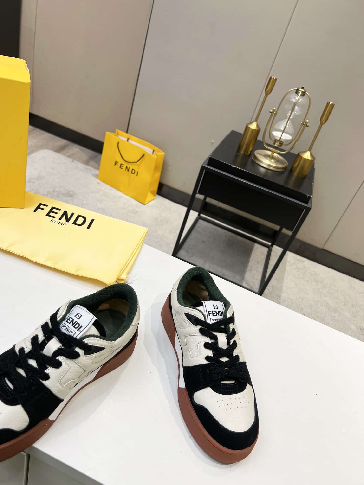 FENDI MATCH LOW TOPS SUEDE BLACK 8E8252AHH2F1FZB - Image 4