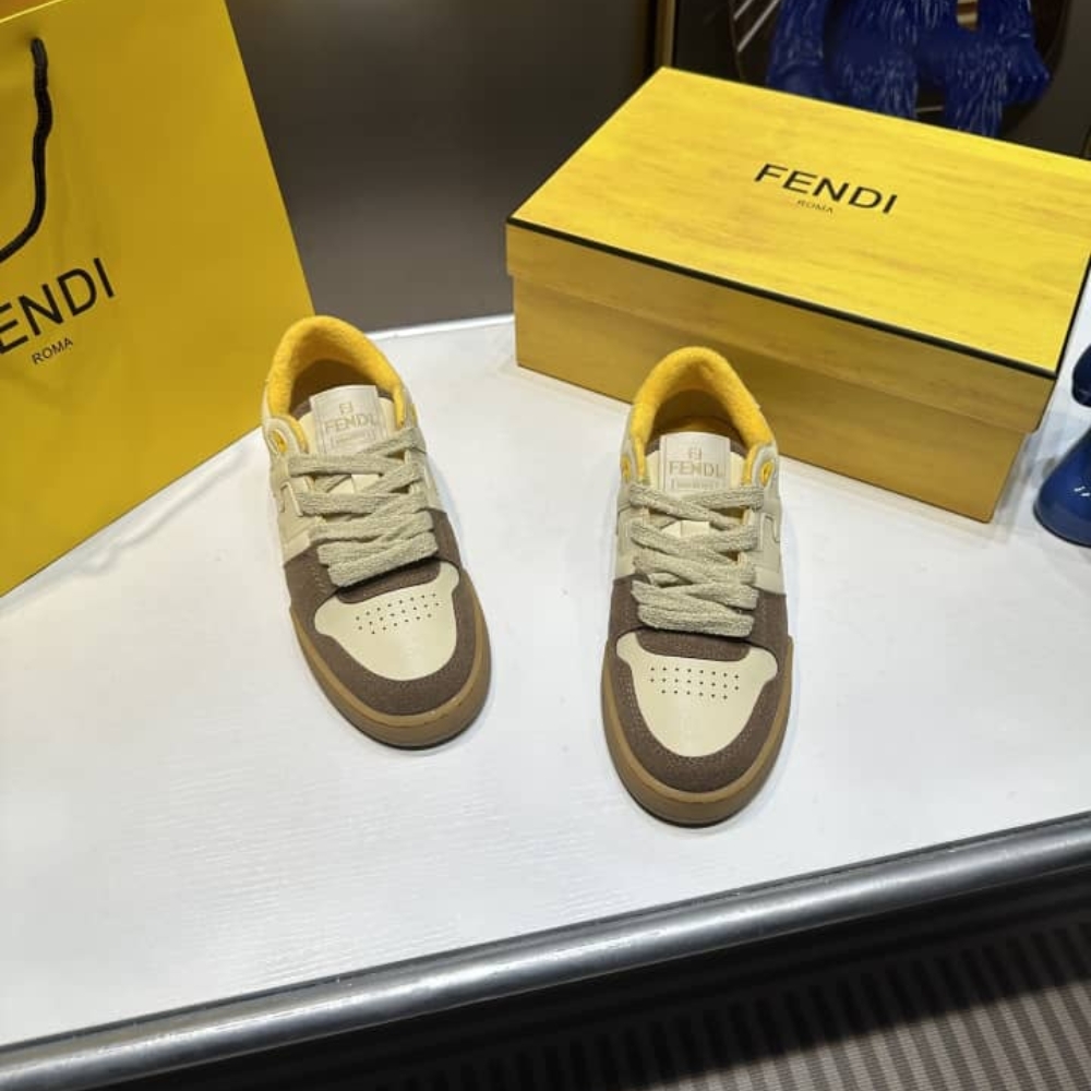 Fendi Match Low Tops Beige 8E8252Ahh2F1Fhu - Image 3