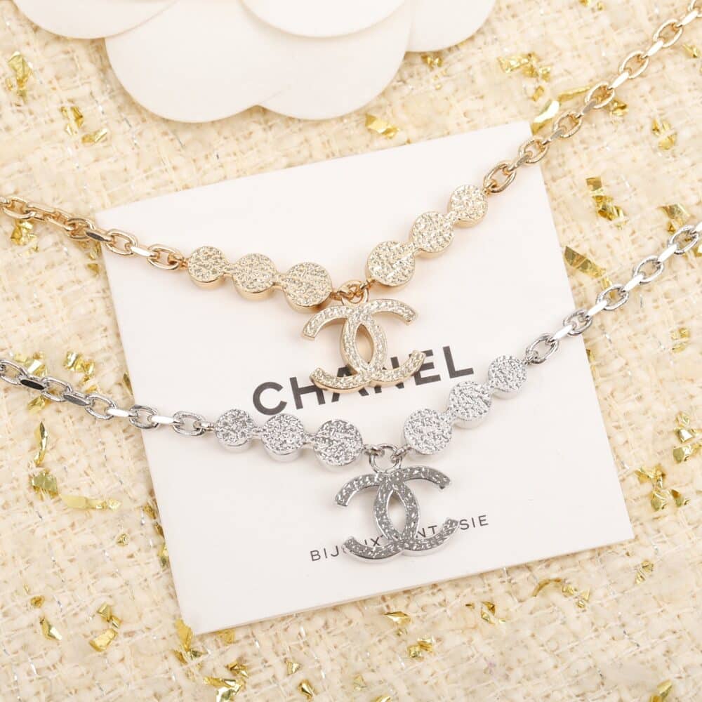 Alternative view of CHANEL CC SILVER METAL NECKLACE