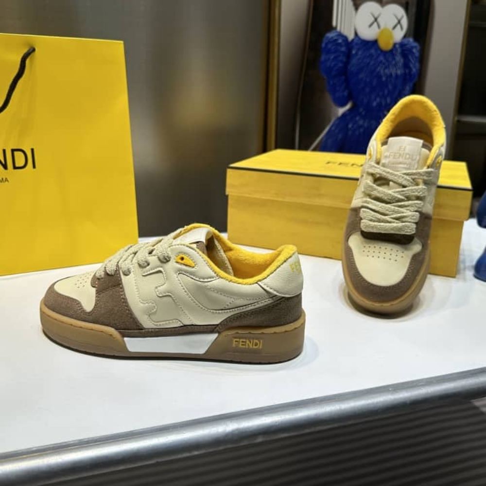 Fendi Match Low Tops Beige 8E8252Ahh2F1Fhu - Image 4