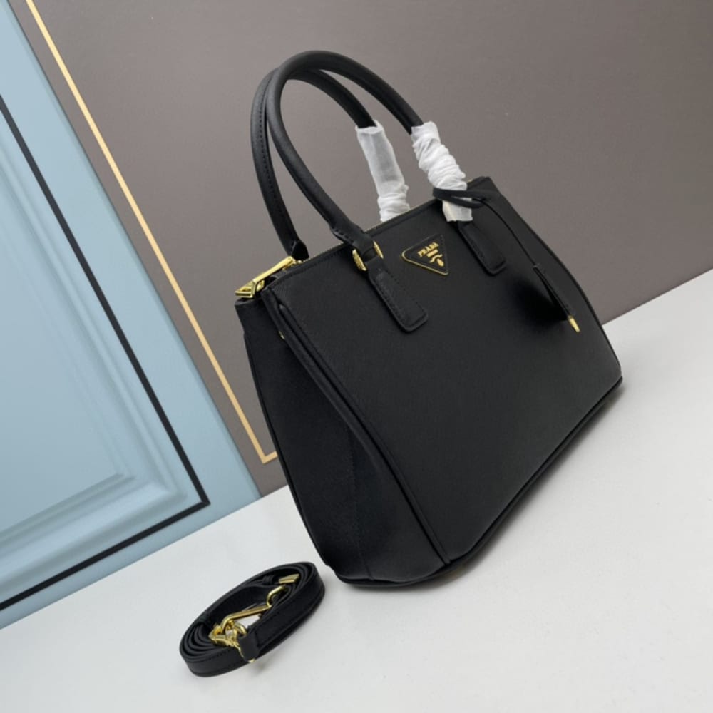 PRADA GALLERIA MEDIUM SAFFIANO LEATHER BAG BLACK 28CM 1BA863 NZV F0002 V EOO - Image 3