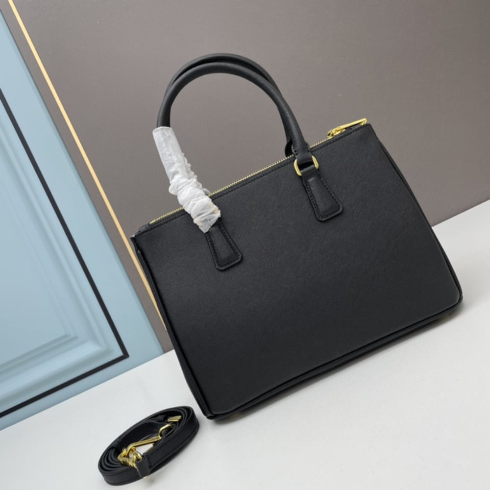 PRADA GALLERIA MEDIUM SAFFIANO LEATHER BAG BLACK 28CM 1BA863 NZV F0002 V EOO - Image 4