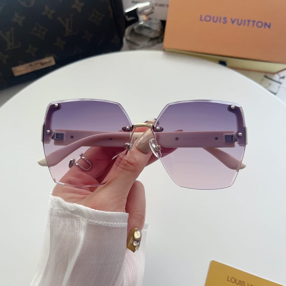 Alternative view of LOUIS VUITTON RIMLESS GRADIENT PURPLE WHITE SUNGLASSES