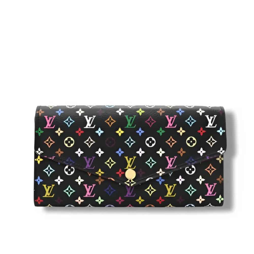 LOUIS VUITTON SARAH WALLET MONOGRAM MULTICOLOR BLACK 19CM
