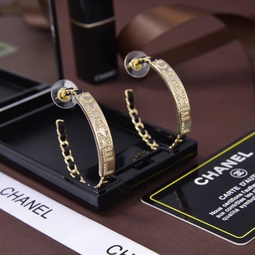 Alternative view of CHANEL EARRINGS BLACK GOLD