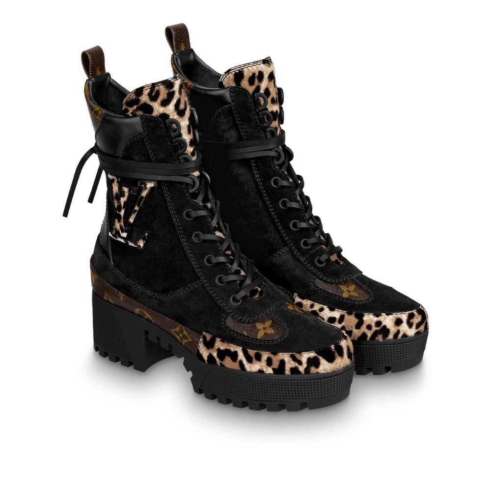 LOUIS VUITTON LAUREATE PLATFORM DESERT BOOT BLACK 1A5NNU