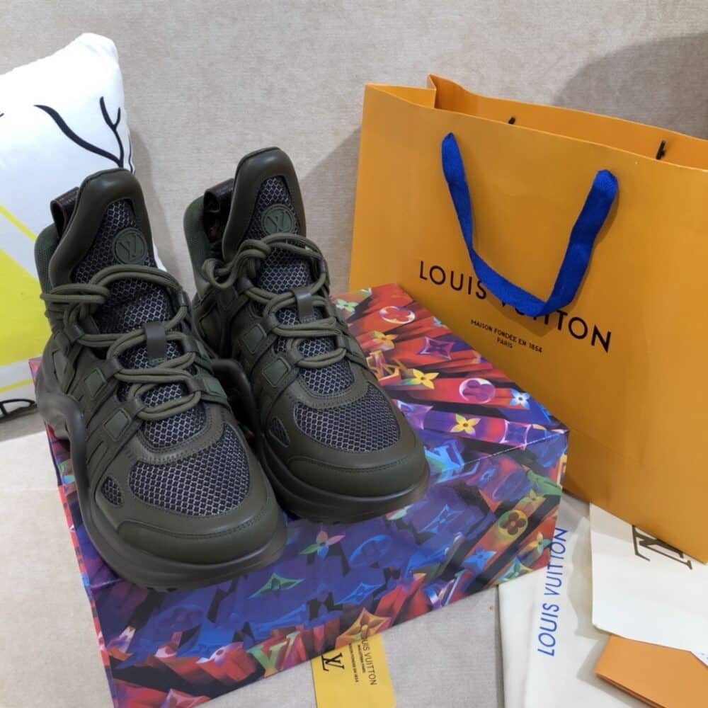 LOUIS VUITTON ARCHLIGHT SNEAKER TRAINER KHAKI 1A8824 - Image 9