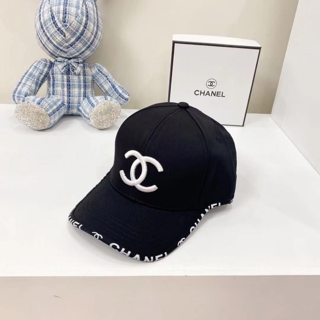 Chanel CC Cotton Baseball Cap Black - Image 2