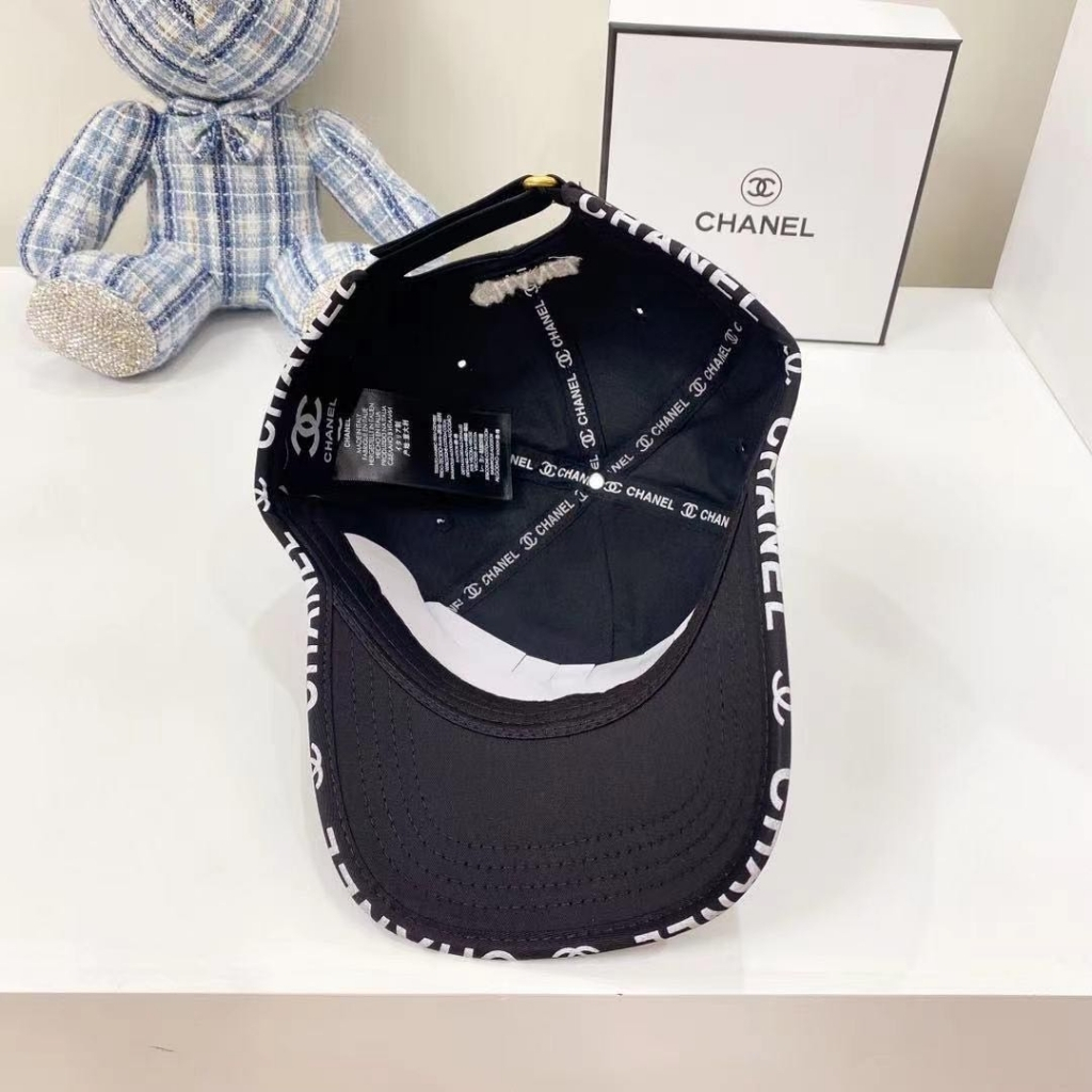 Chanel CC Cotton Baseball Cap Black - Image 5