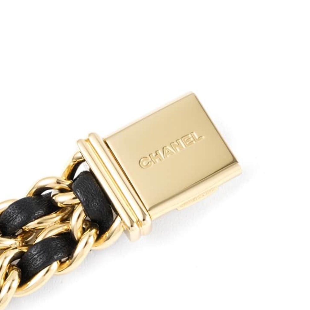 CHANEL PREMIERE EDITION ORIGINAL WATCH GOLD BLACK 26MM H6951 - Image 3