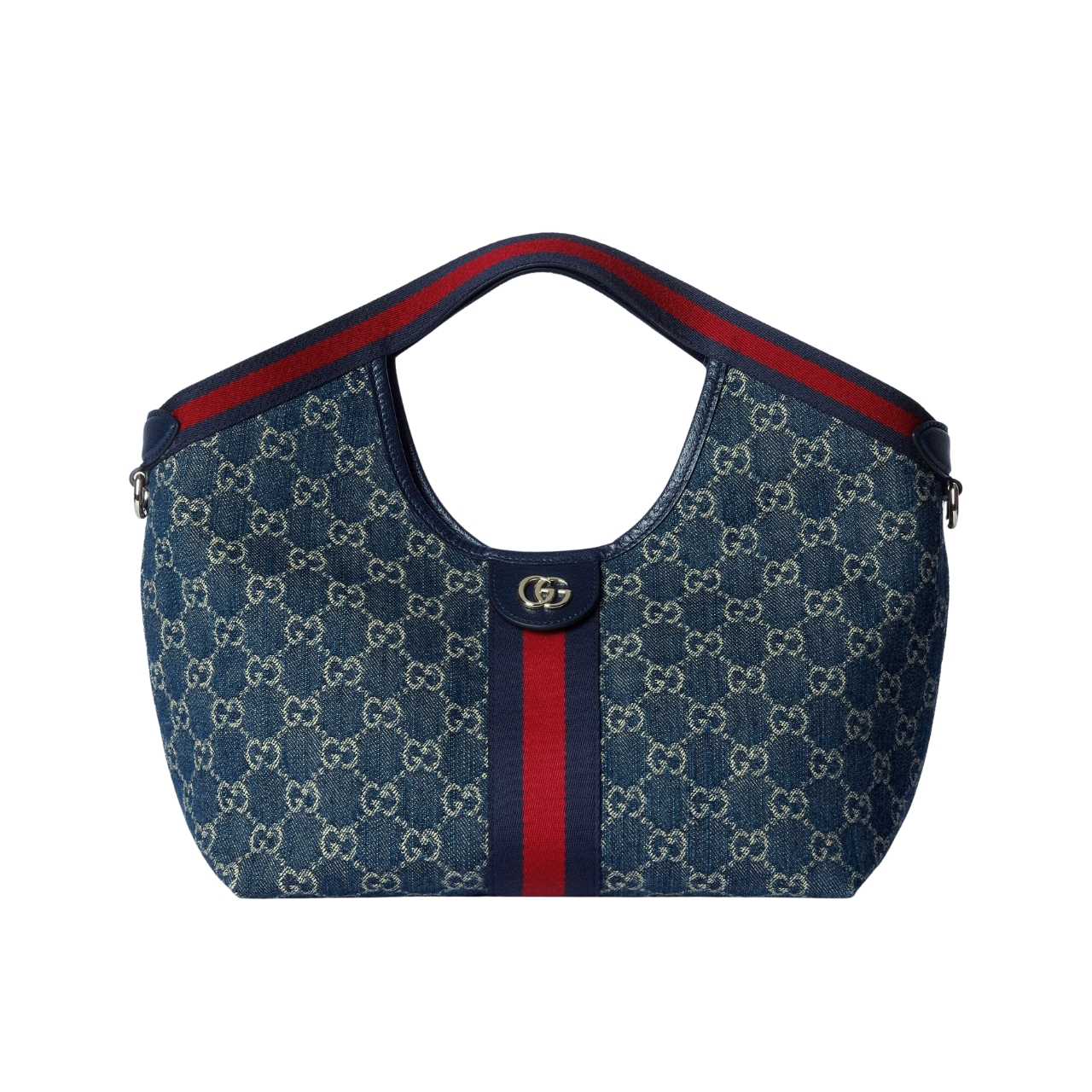 GUCCI GIGLIO SMALL TOTE BAG BLUE AND WHITE GG DENIM 25CM 860845 FAFRW 8864