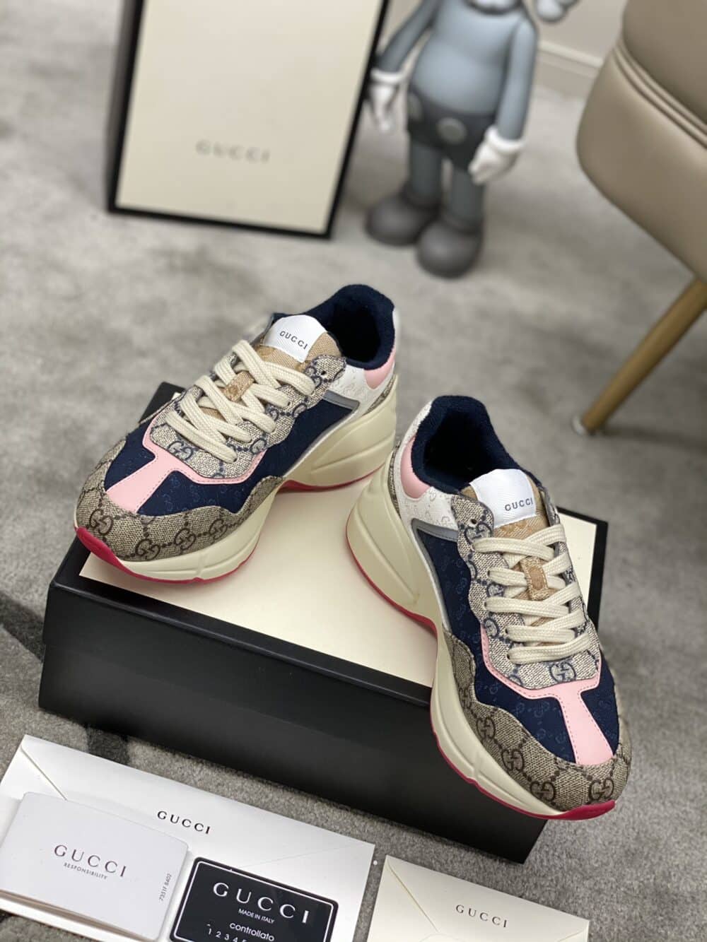 GUCCI WMNS GG RHYTON BEIGE WHITE PINK 620185 99WF0 4371 - Image 3