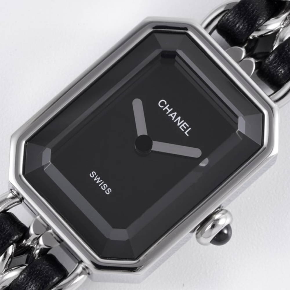 Alternative view of CHANEL PREMIERE EDITION ORIGINAL WATCH SILVER BLACK 26MM H7022