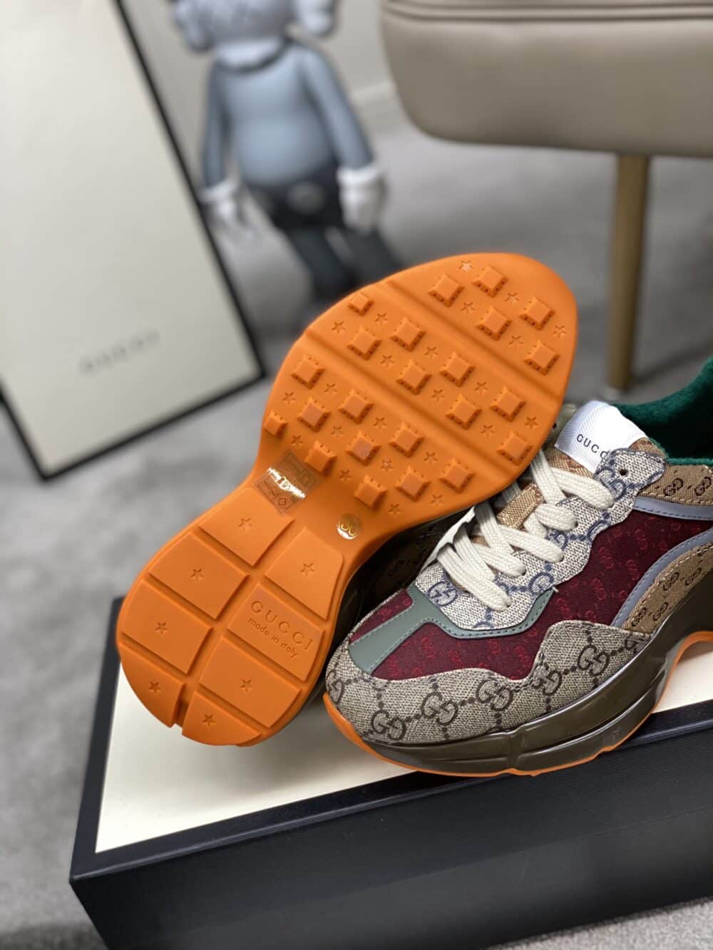 GUCCI WOMEN'S GG RHYTON SNEAKER ‎619891 99WG0-6060 - Image 5