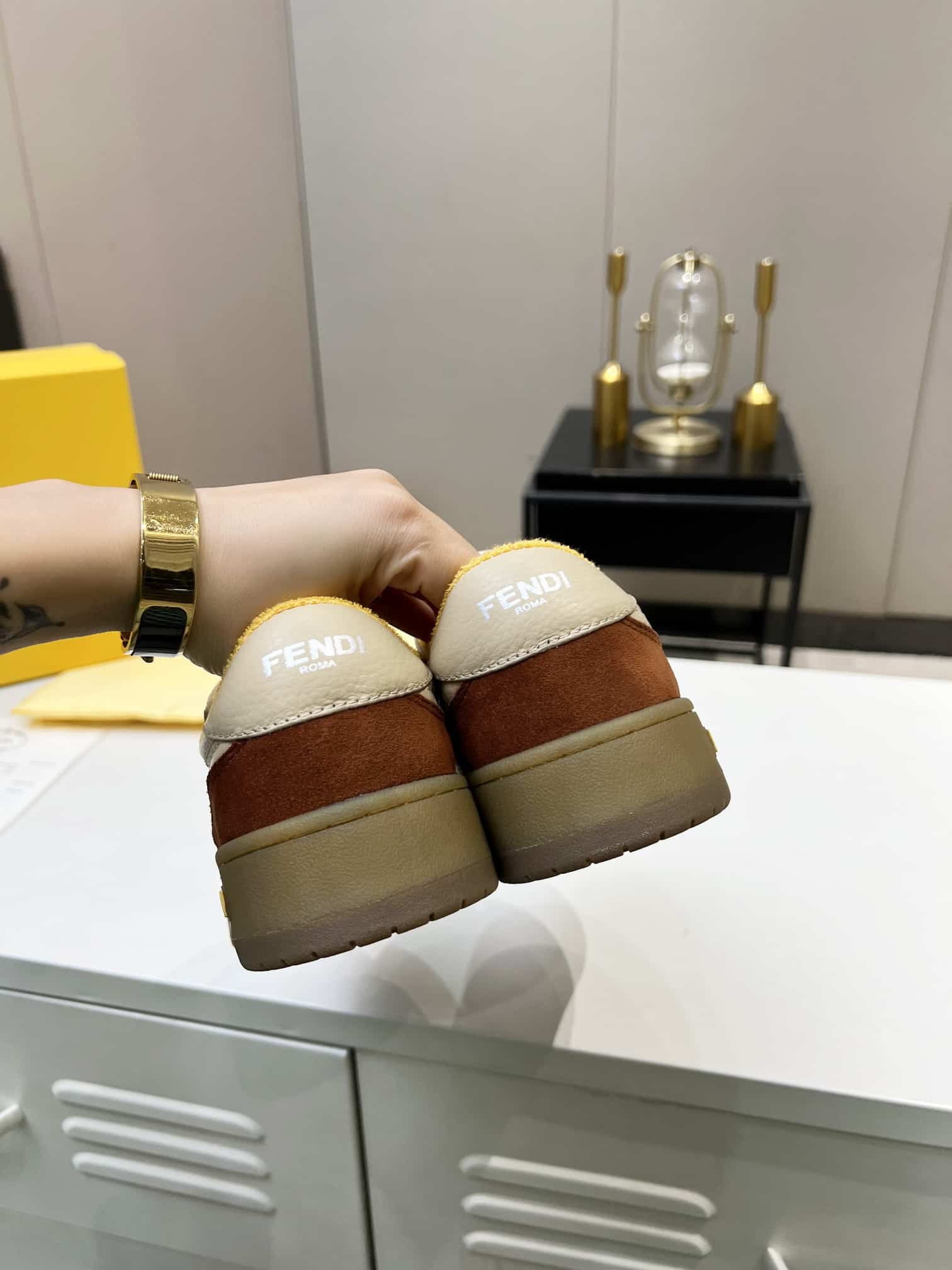 FENDI MATCH LOW TOPS BEIGE 8E8252AHH2F1FHU - Image 4