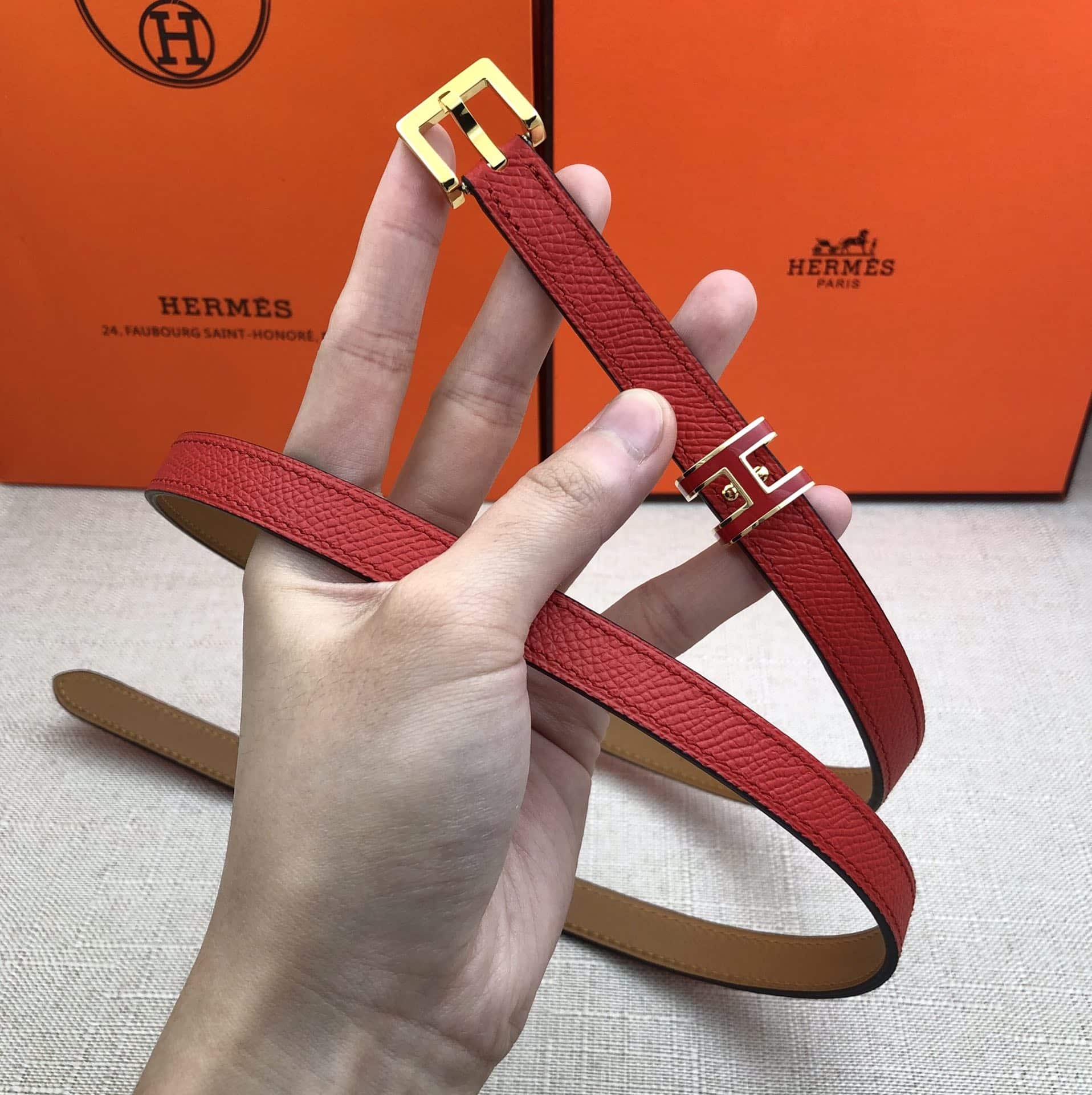 HERMES POP H 15 BELT RED 15MM - Image 7