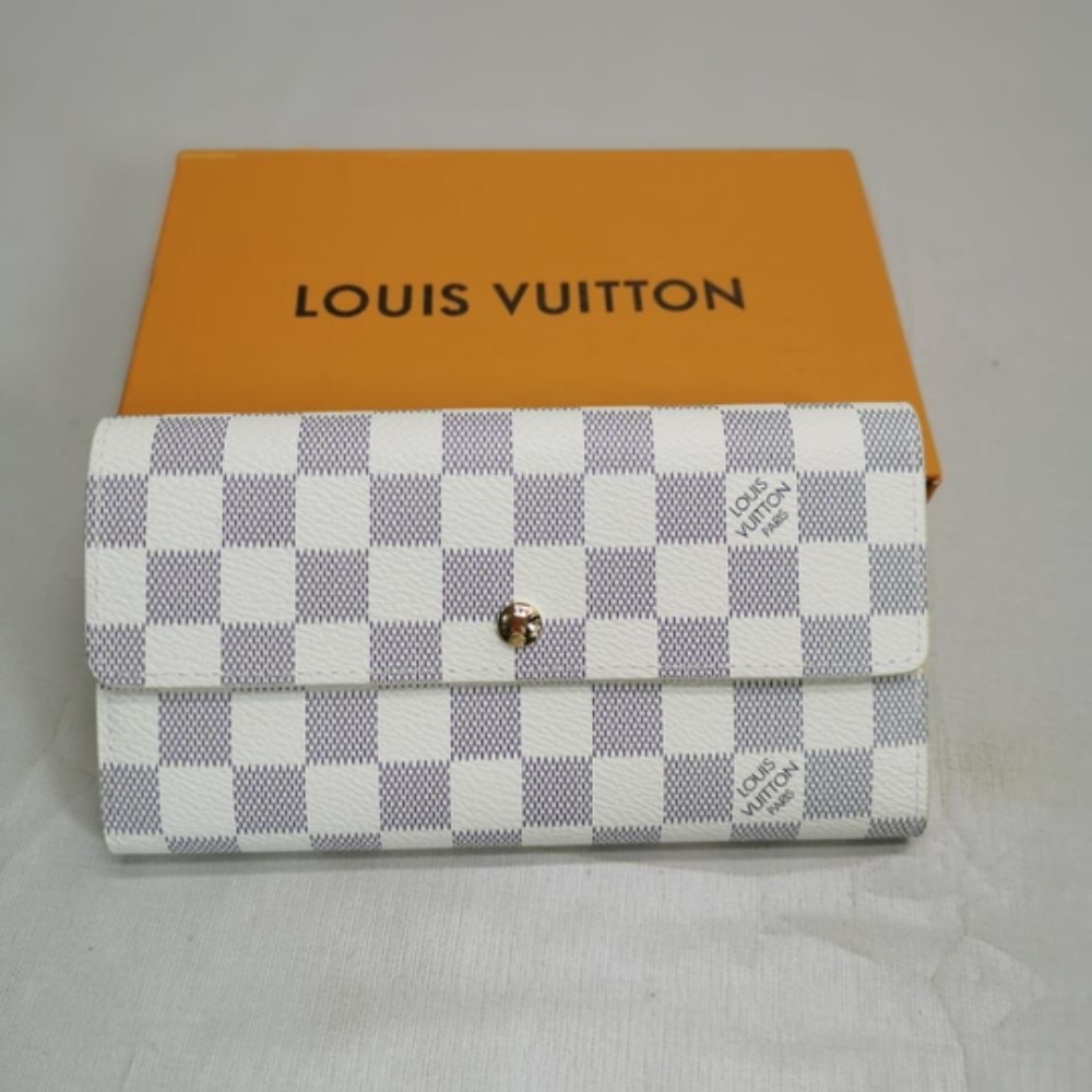 Alternative view of LOUIS VUITTON EMILIE WALLET DAMIER AZUR WHITE 19CM