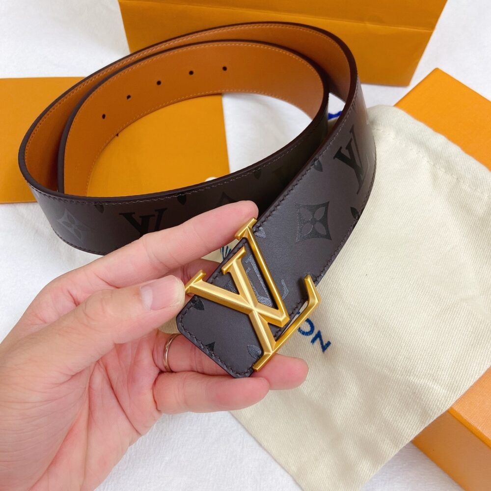 Alternative view of Louis Vuitton LV Pyramide Belt Dark Brown 40MM