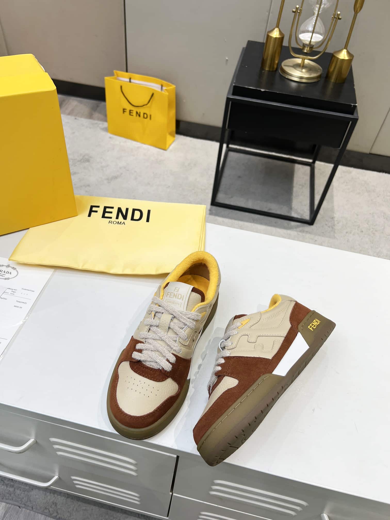 FENDI MATCH LOW TOPS BEIGE 8E8252AHH2F1FHU - Image 6
