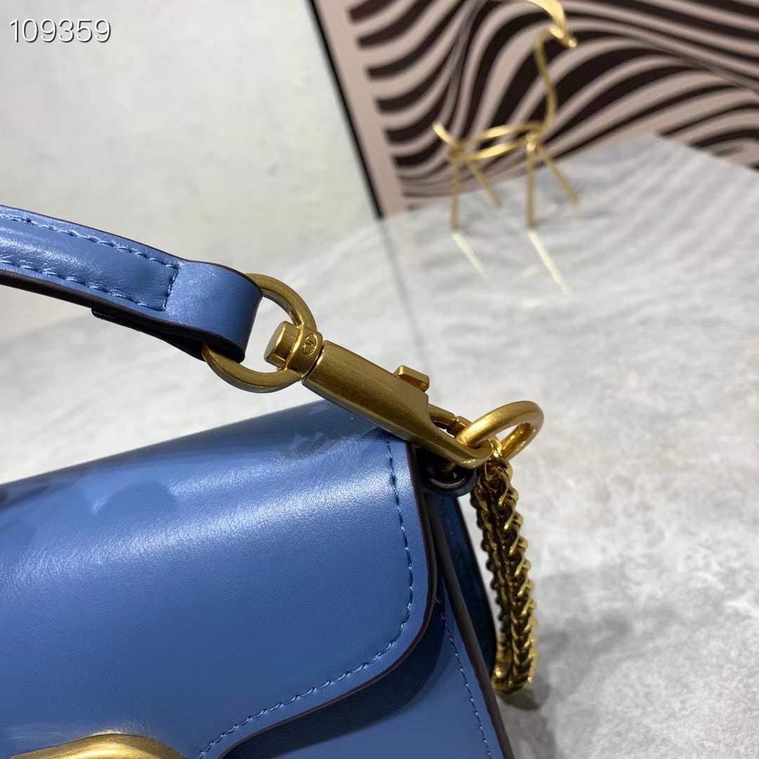 VALENTINO LOCÒ SMALL SHOULDER BAG IN CALFSKIN ULTRAMARINE WB0K53ZXLQ34 - Image 6