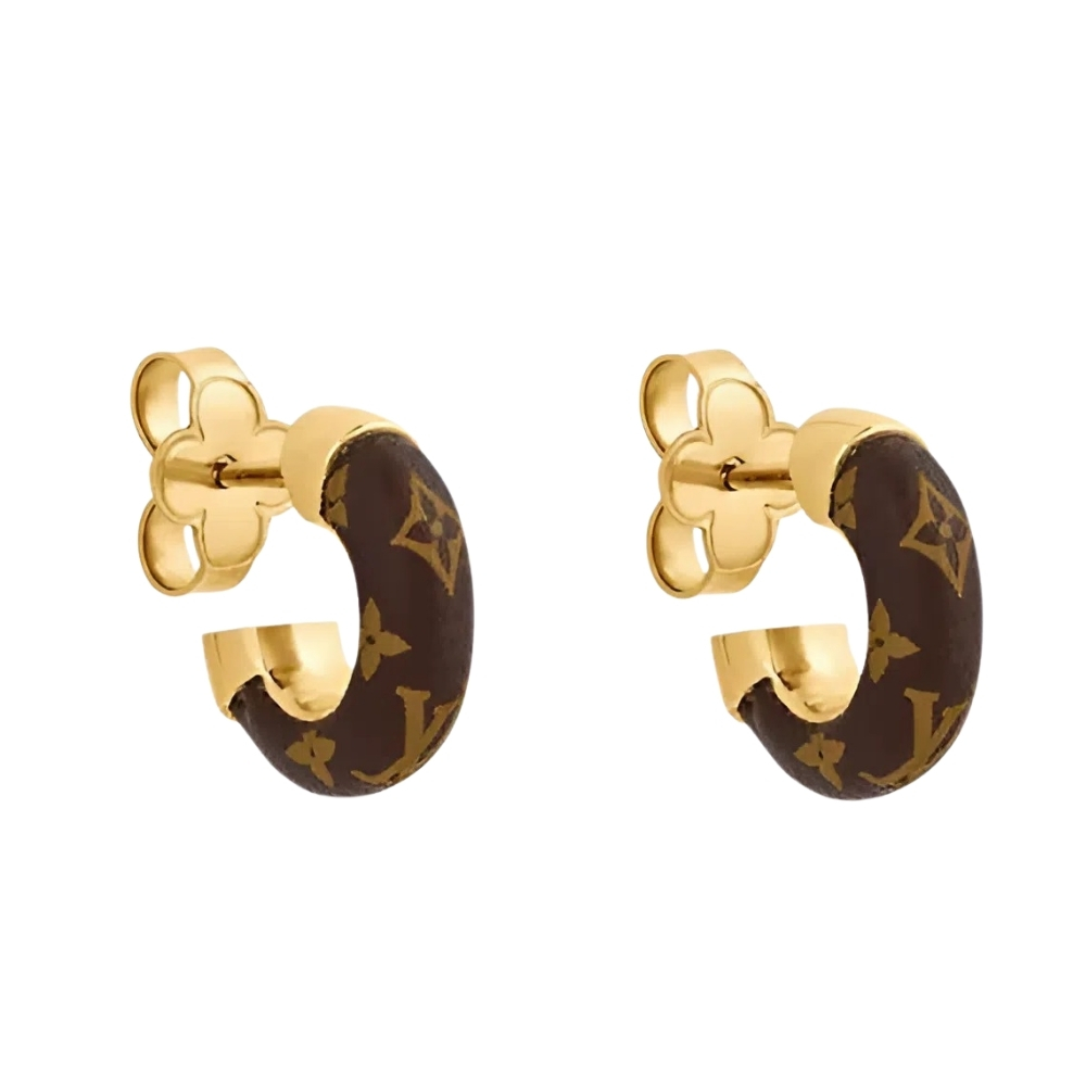 LOUIS VUITTON WILD MINI HOOP EARRINGS M00474