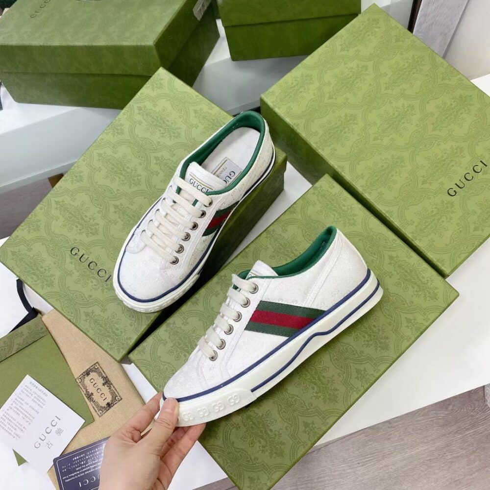 GUCCI TENNIS 1977 WHITE MINI GG 606111 99W90 9085 - Image 5