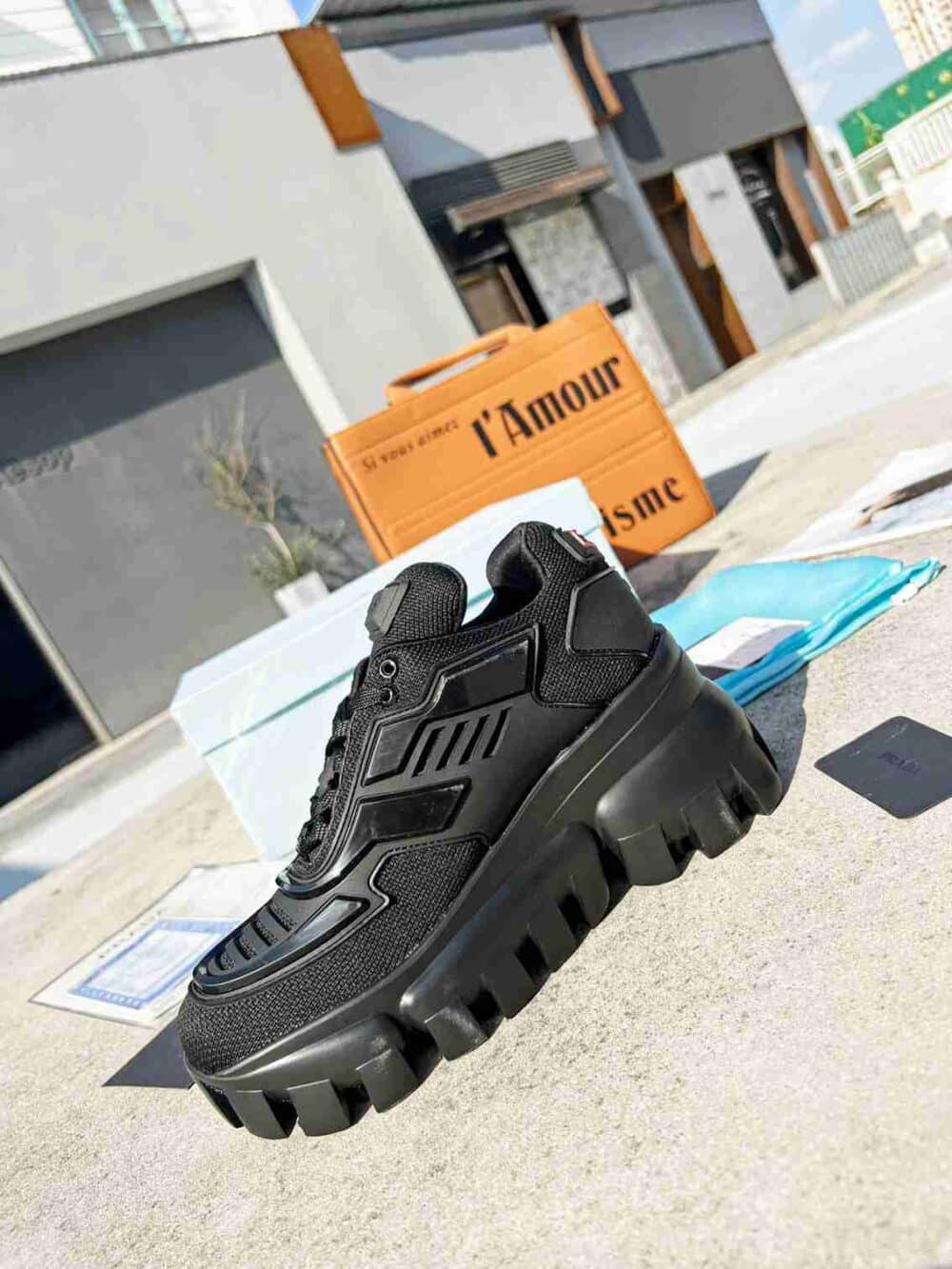 PRADA CLOUDBUST THUNDER SNEAKERS BLACK 1E819L3KR2F0002F050 - Image 5