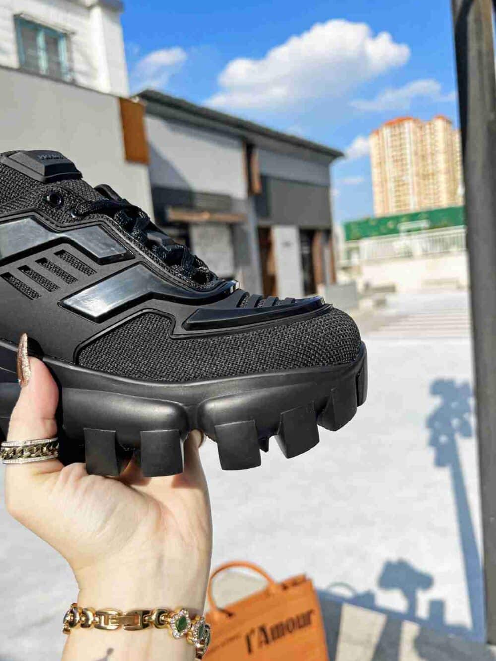 PRADA CLOUDBUST THUNDER SNEAKERS BLACK 1E819L3KR2F0002F050 - Image 4