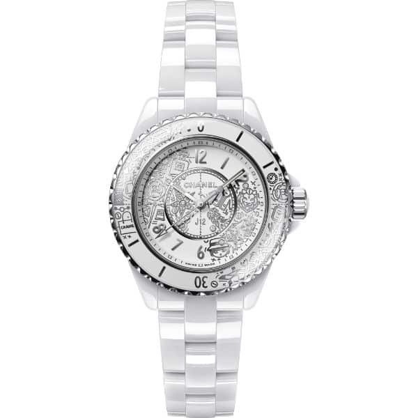 CHANEL J1220 WHITE CERAMIC LIMITED 33MM H6477