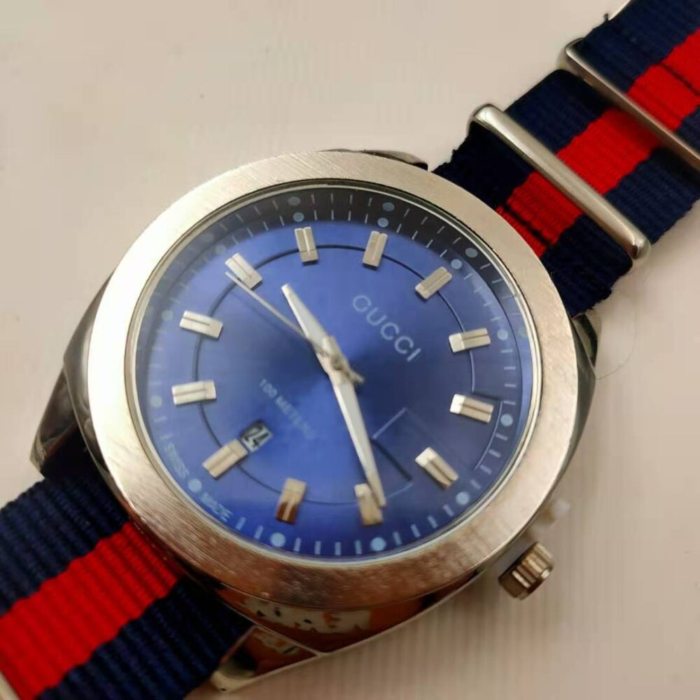 GUCCI GG2570 WATCH BLUE DIAL 41MM 446008 I1820 8461 - Image 4