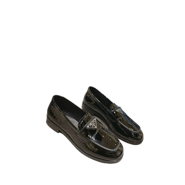 PRADA CHOCOLATE BRUSHED LEATHER LOAFERS BLACK 1D246MULSF0002FB050