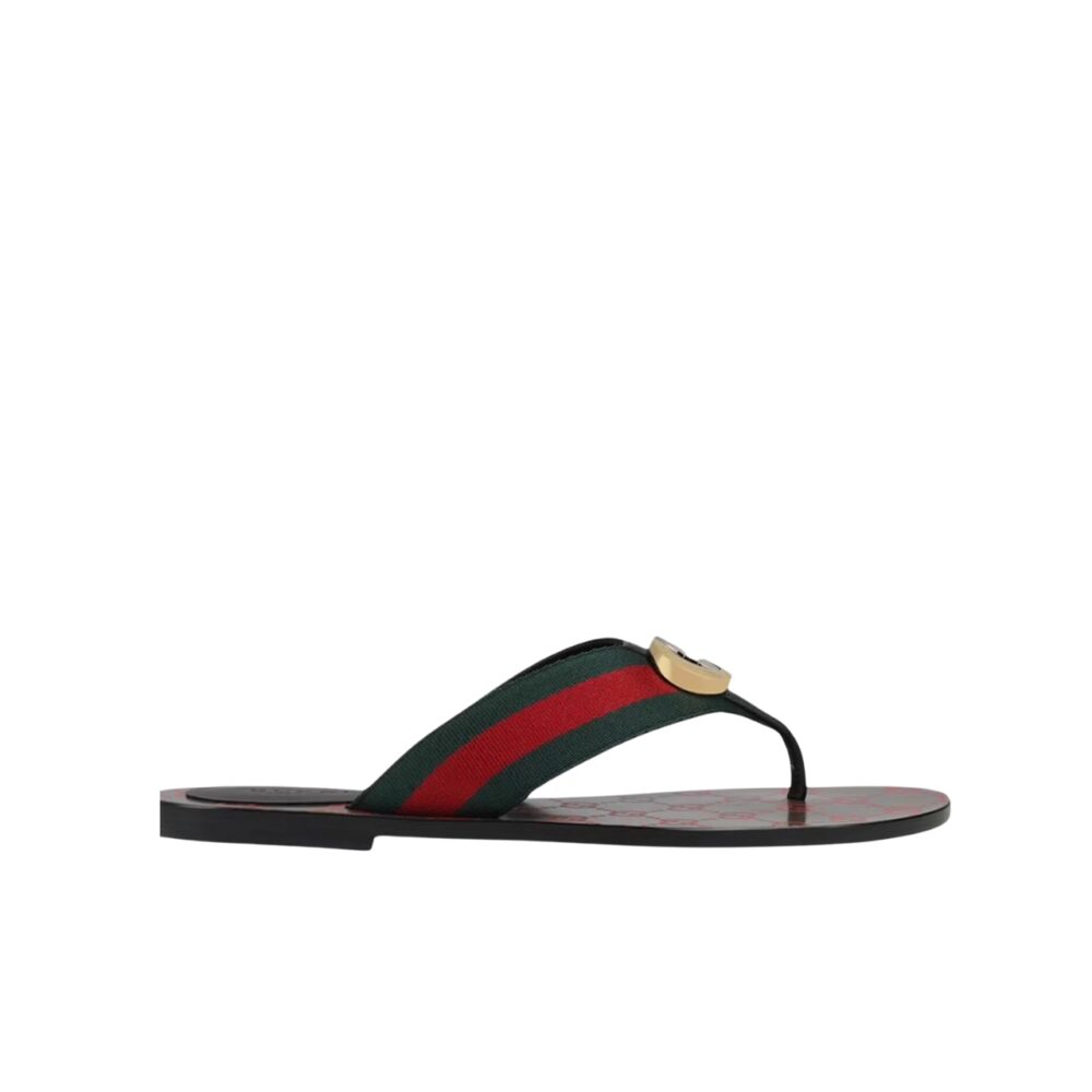 GUCCI GG THONG WEB SANDAL 612138 H9020 8476
