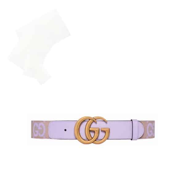GUCCI GG MARMONT JUMBO GG BELT LILAC 400593 FABBN 8481