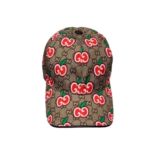 GUCCI GG APPLE BASEBALL CAP BROWN