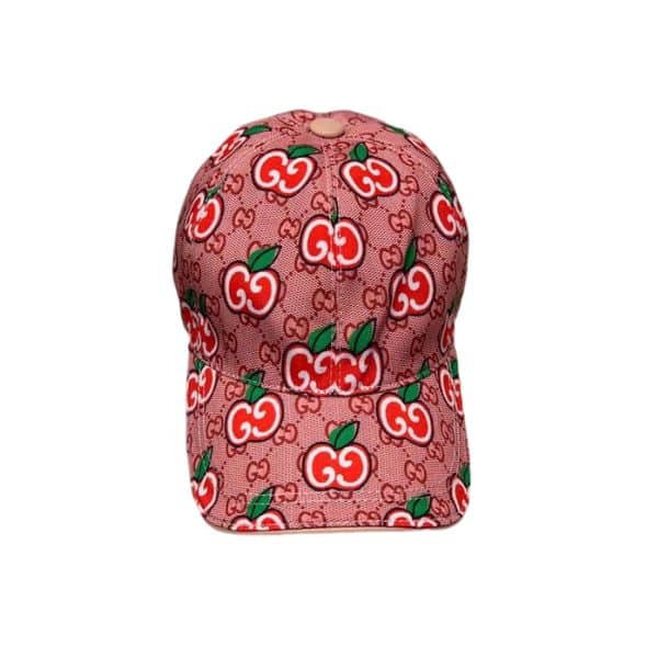 GUCCI GG APPLE BASEBALL CAP PINK