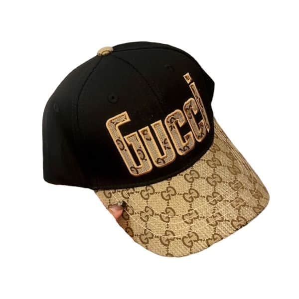GUCCI LETTER GG CANVAS BASEBALL CAP BLACK