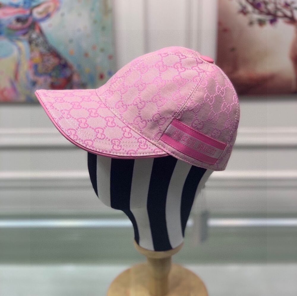 GUCCI GG LOGO WITH BAND BASEBALL CAP PINK - Image 7