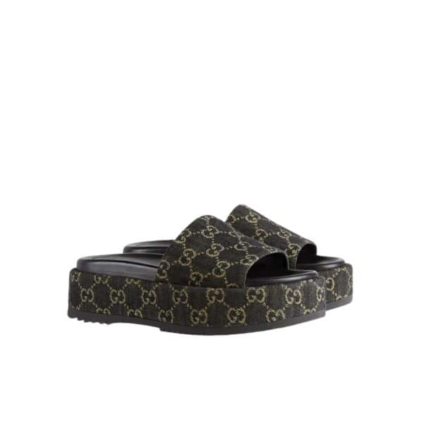 GUCCI WOMEN’S PLATFORM SLIDE SANDAL BLACK 623212