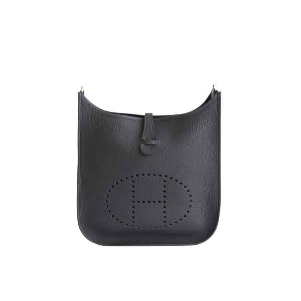 HERMES CLEMENCE EVELYNE PM 25CM BLACK NOIR