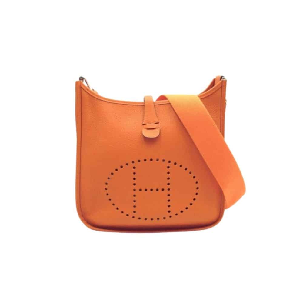 HERMES CLEMENCE EVELYNE PM 25CM ORANGE FEU