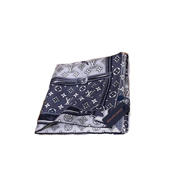 LOUIS VUITTON DENIMGRAM CONFIDENTIAL SQUARE 90 GREY