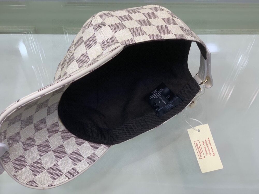 LOUIS VUITTON DAMIER AZUR COATED CANVAS CAP WHITE - Image 5